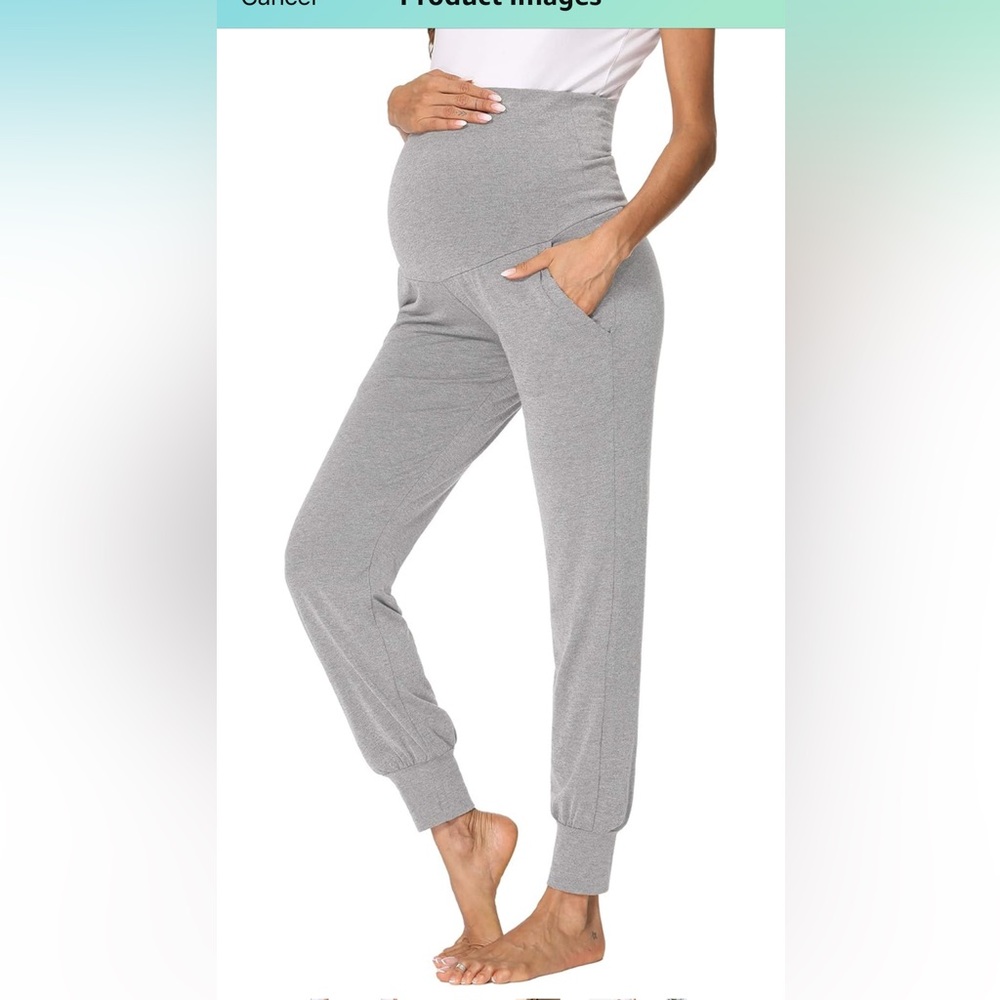 Gray Jogger Maternity Sweatpants
